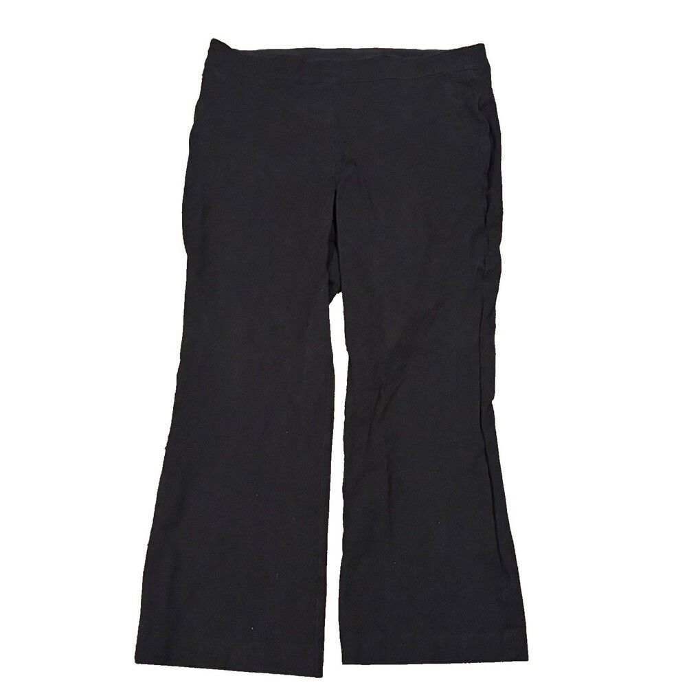 Spanx On The Go Kick Flare Pants Slimming Pull On sz L Black